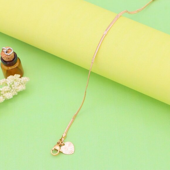 "Elegant Rose Gold Anklet with Sleek Detailing,XPAL1042 - Picture 9 of 12